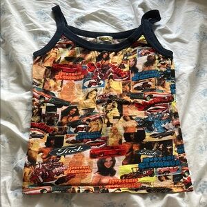 Slick Graphic Print Tank Top